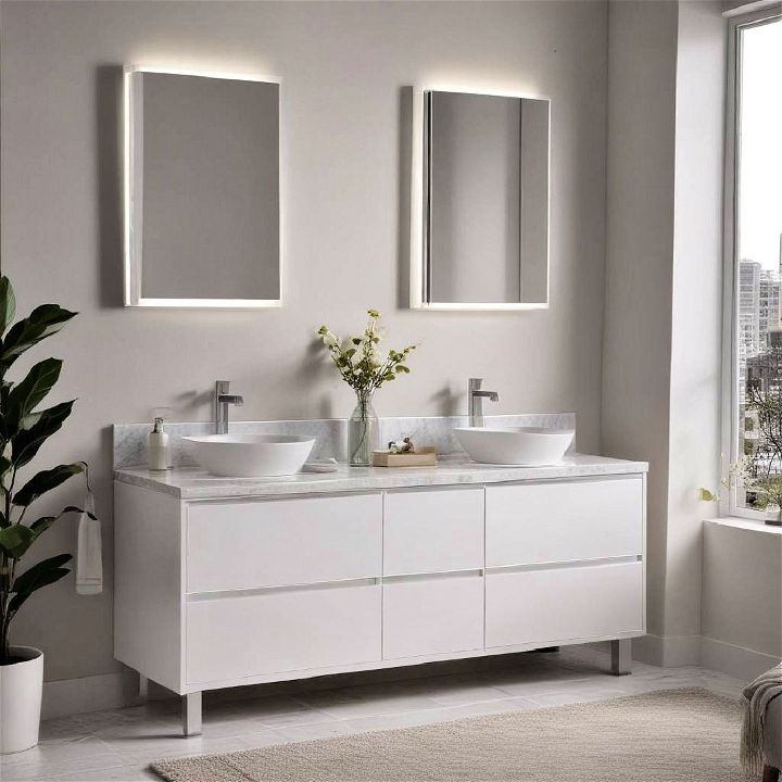 minimalistic double vanity