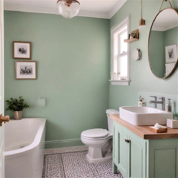 mint green bathroom