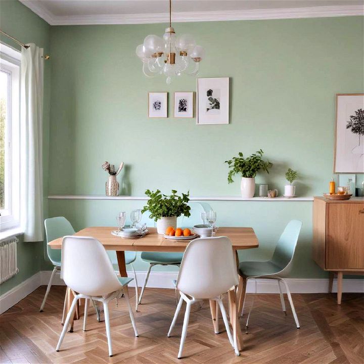 mint green dining room paint color