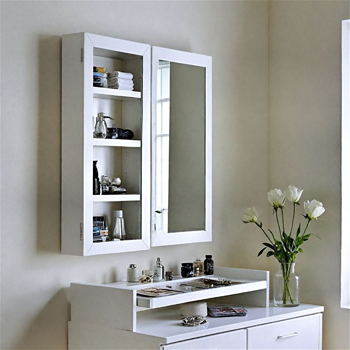 mirror cabinet for maximizing bedroom space