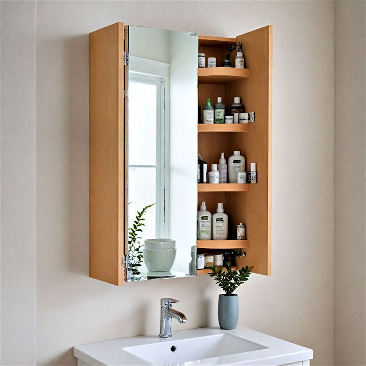 mirror cabinet to hidde storage