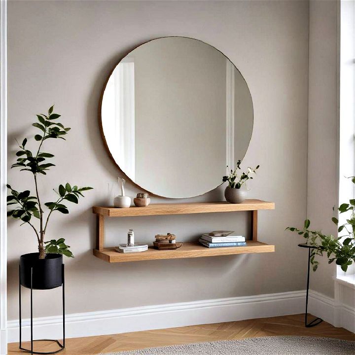 mirror with shelf for living room