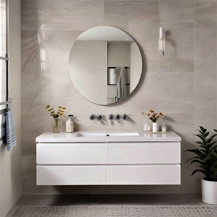 modern and chic floating vanity