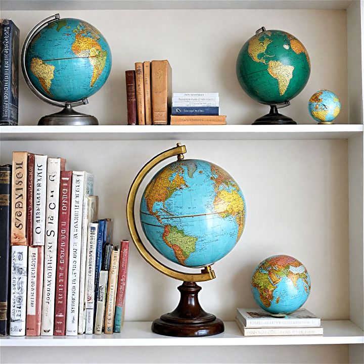 modern and elegant globes shelves