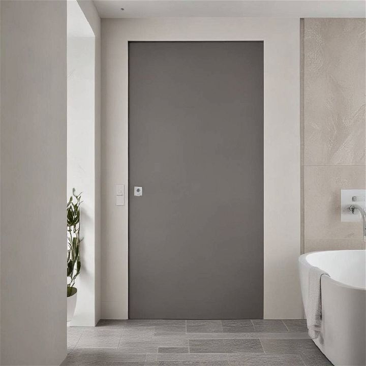 modern and minimalist bathroom invisible door