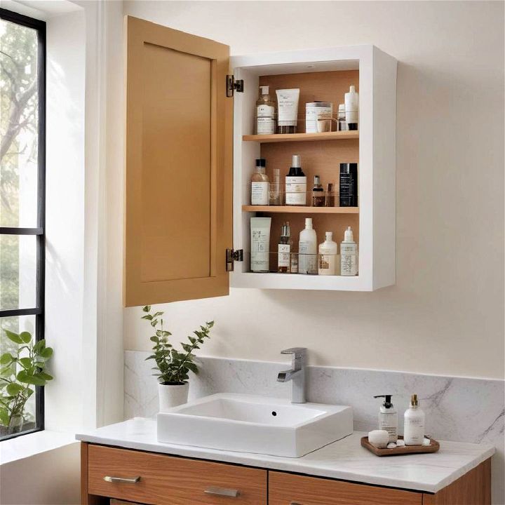 modern and minimalist recessed cabinets