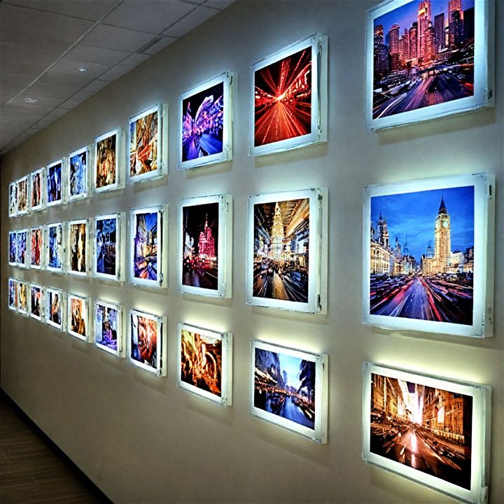 modern and sleek led photo display