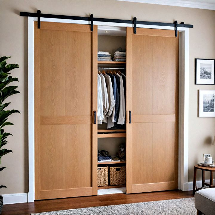 modern and sleek sliding closet doors
