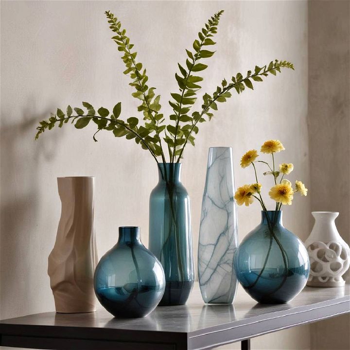 modern and unique vases for shelf decor