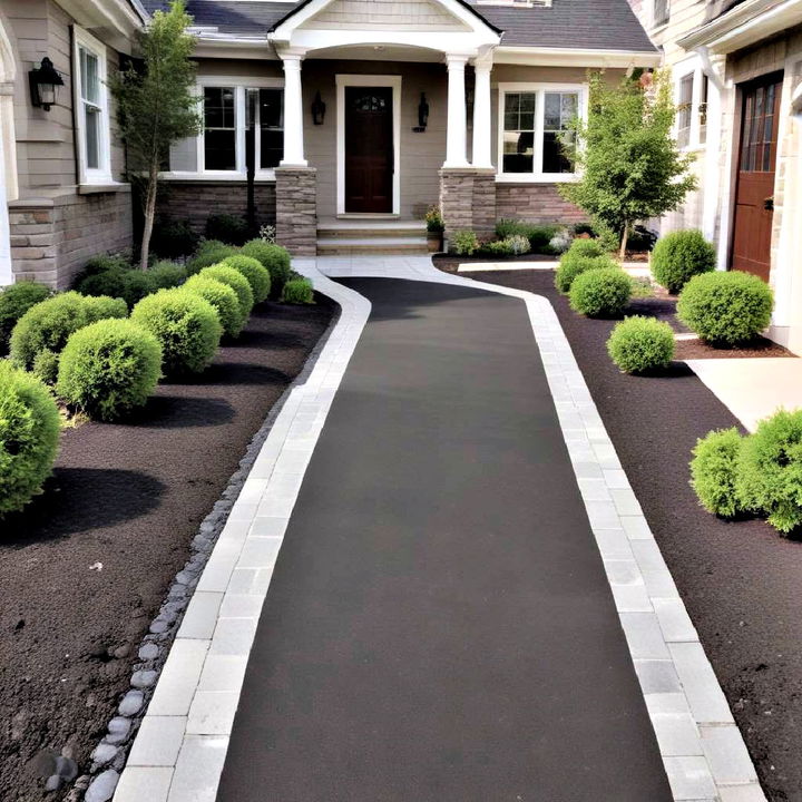 modern asphalt walkway