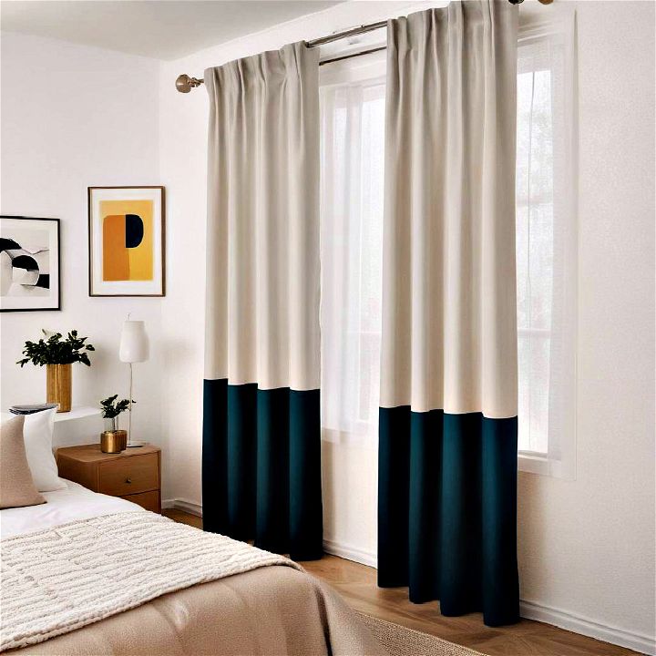 modern color blocked curtain