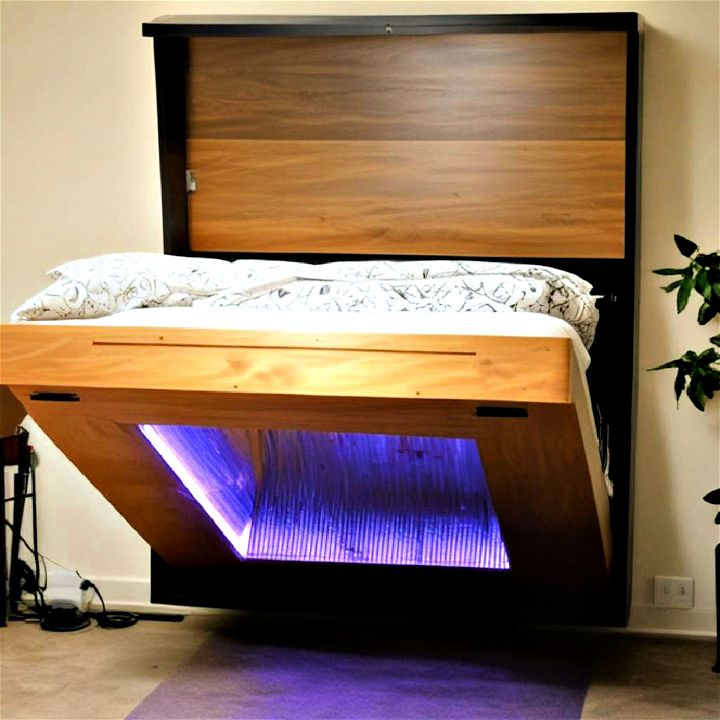 modern floating murphy bed