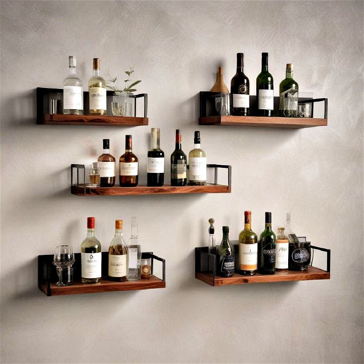 modern floating shelves