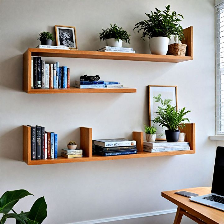 modern floating shelves