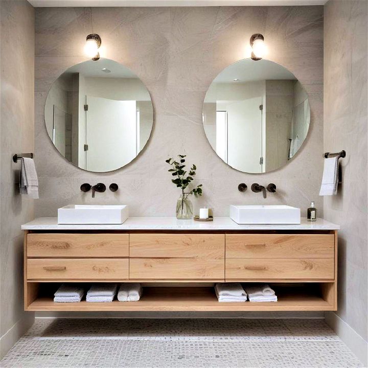 modern floating vanities for minimalist bathroom