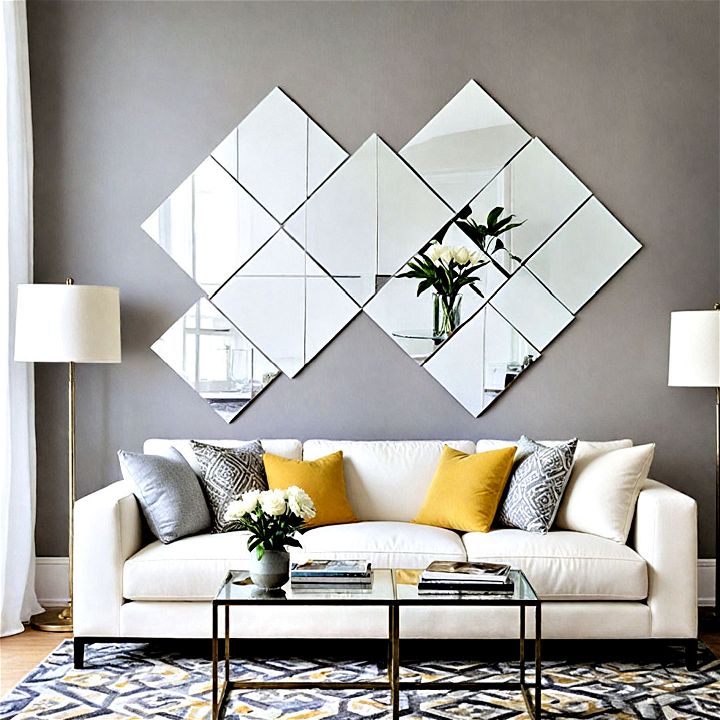modern frameless mirrored tiles