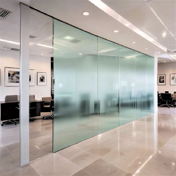 modern glass panel wall