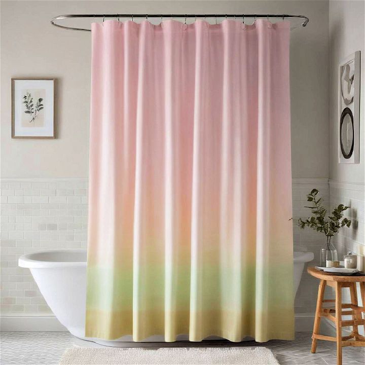 modern gradient ombre curtain idea