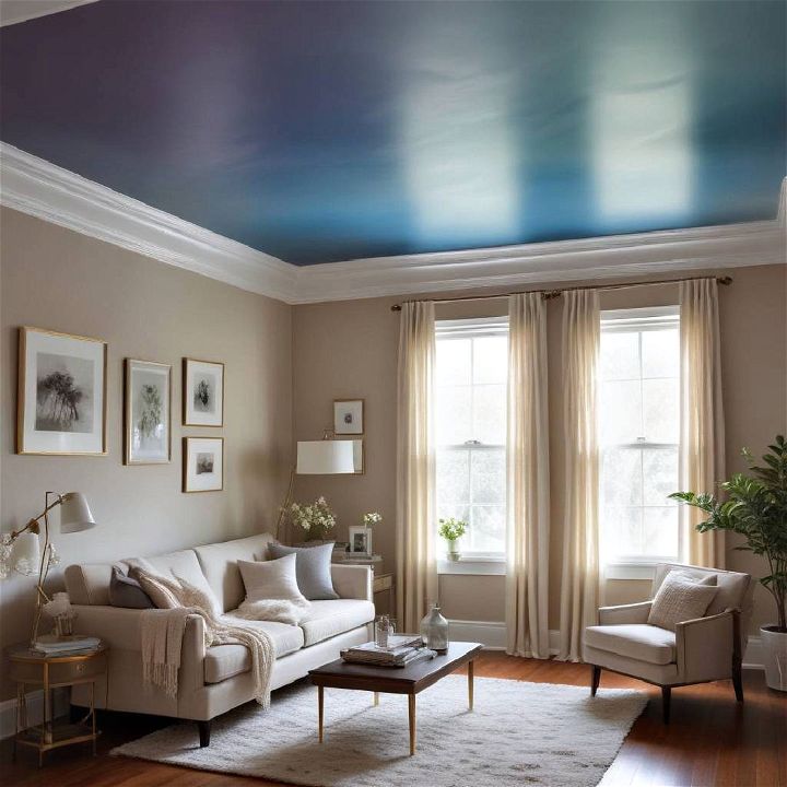 modern gradient or ombre ceiling paint