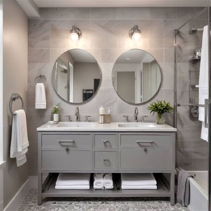 modern grey and white metallic accents
