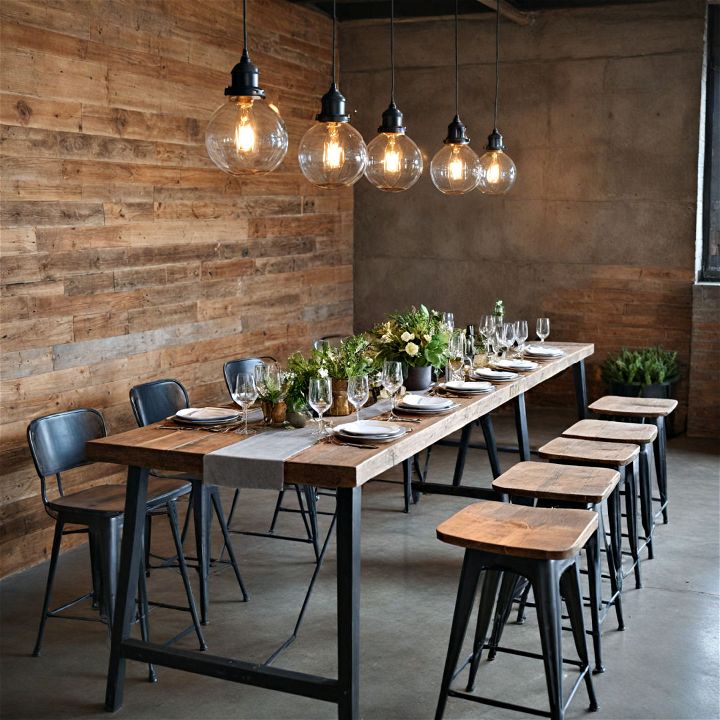 modern industrial chic tablescape