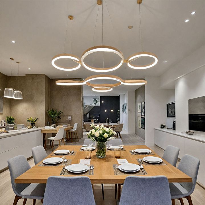 modern led fixtures for dining room