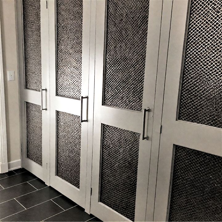 modern metal mesh door