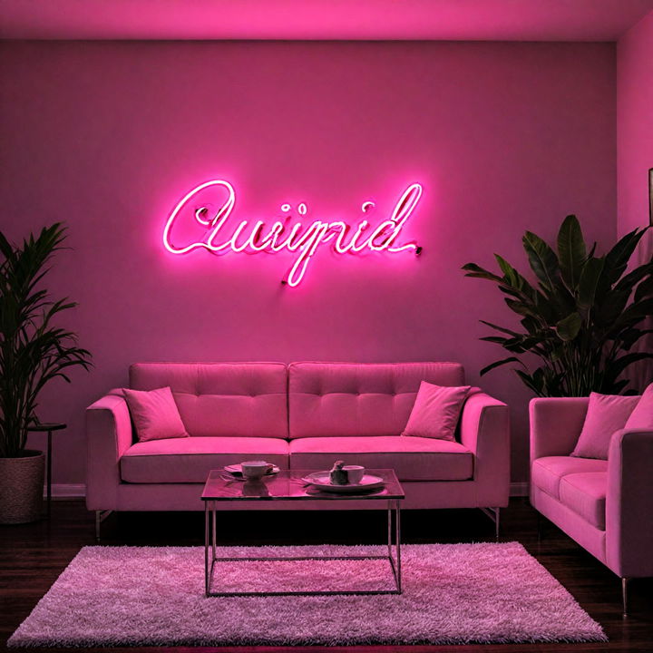 modern pink neon sign