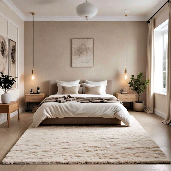 modern soft beige rug