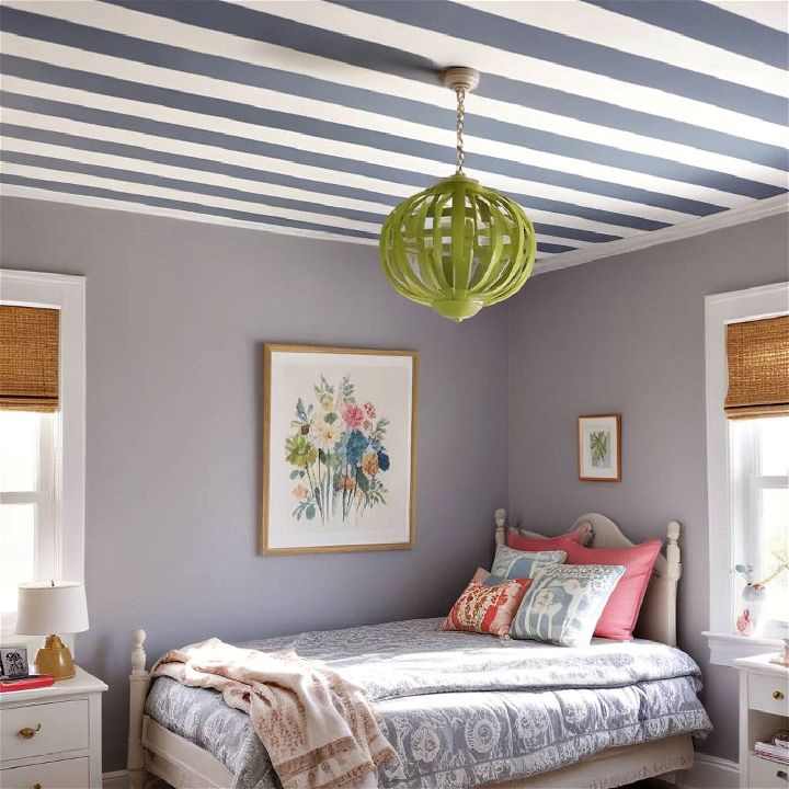 modern striped ceiling paint
