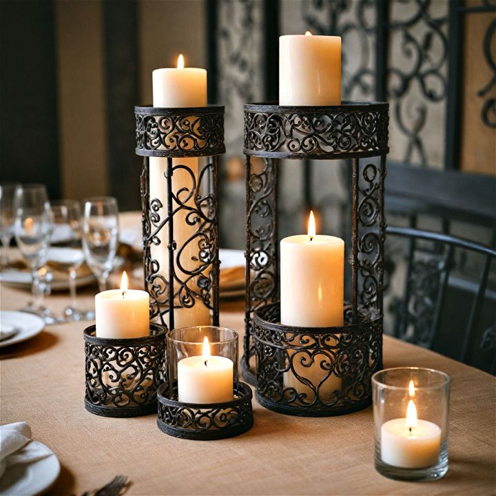 modern themed candle holders