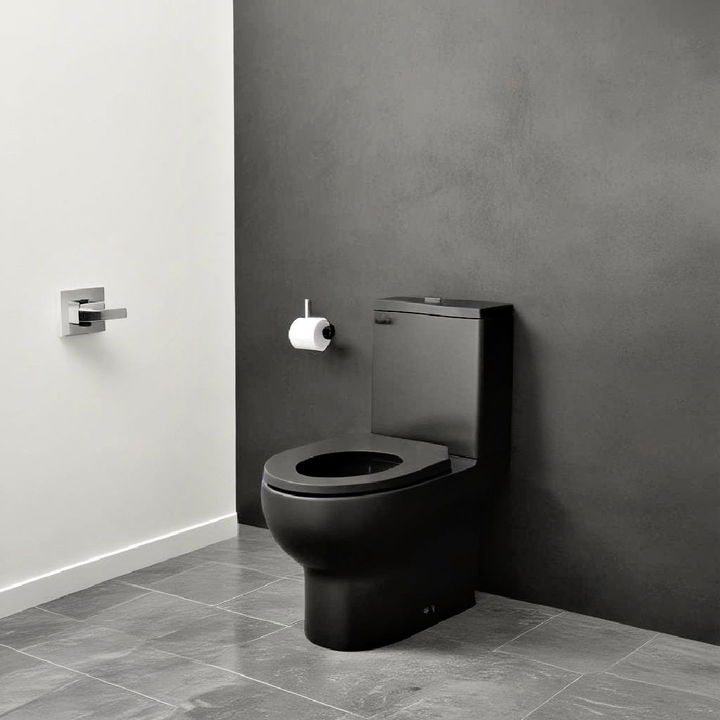 modern twist black toilet