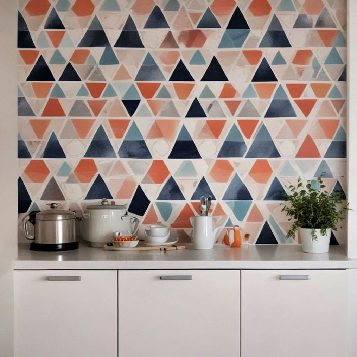 modern twist geometric wallpaper design