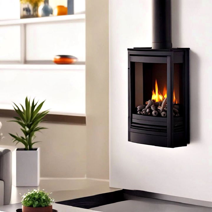 modern wall mounted gas fireplace