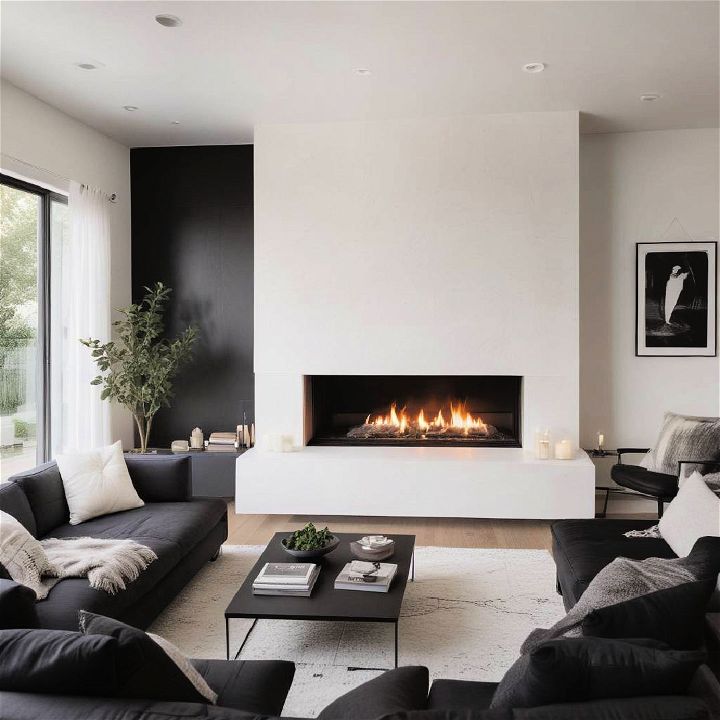 modern white modern white fireplace