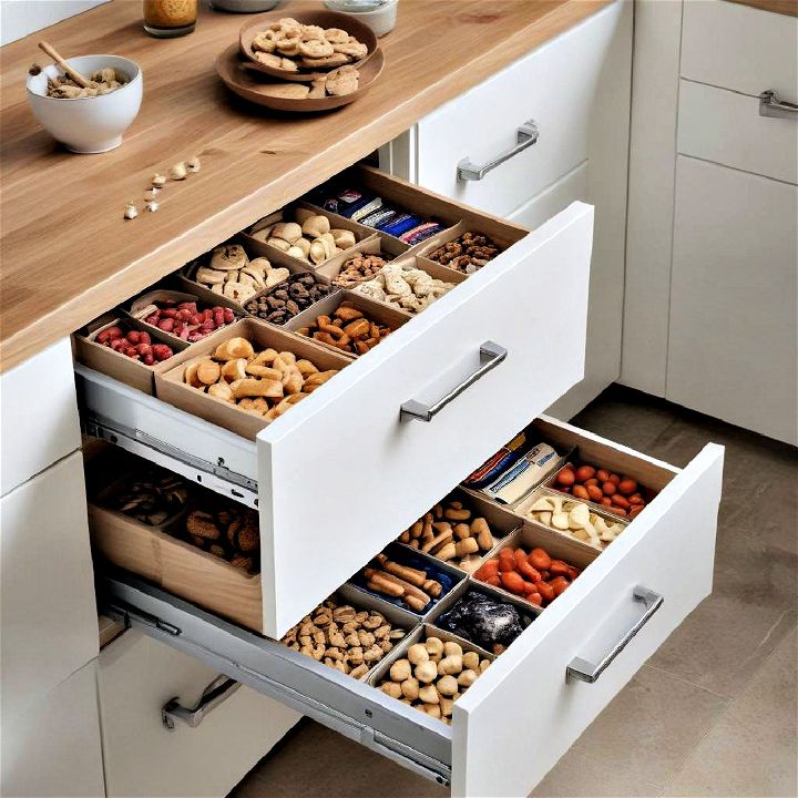 modular drawer units for snack storage