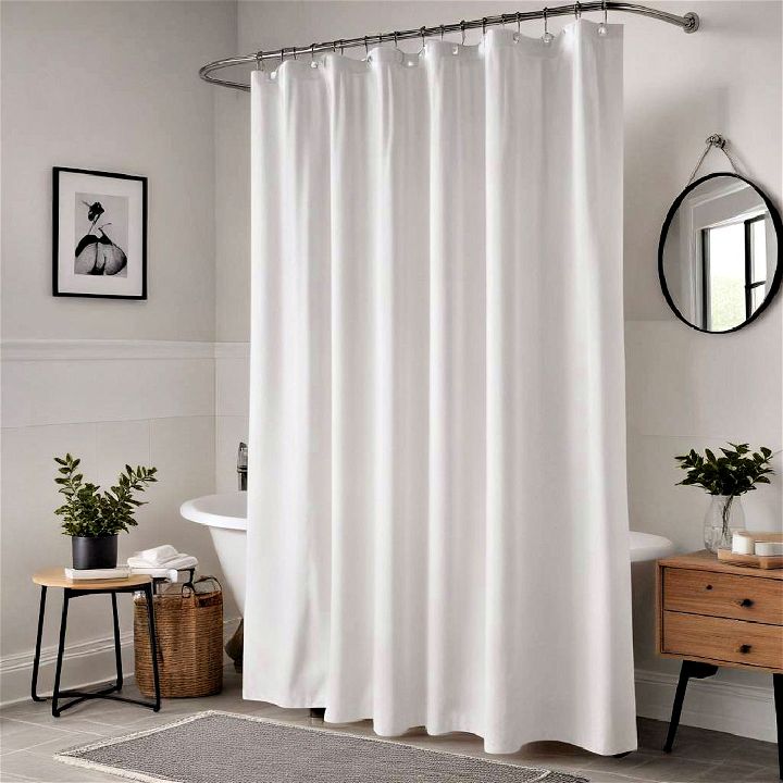 monochrome minimalist shower curtain