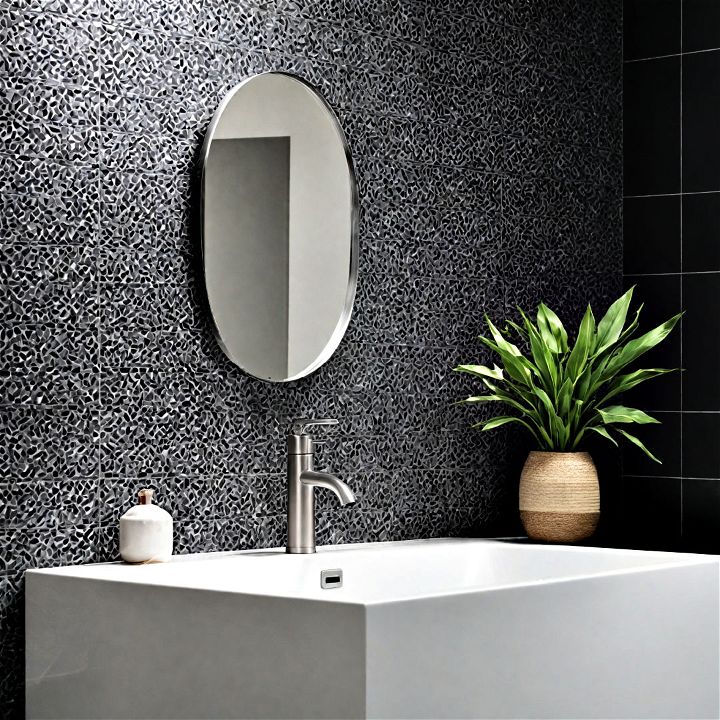 monochrome wall tiles for black and white bathroom