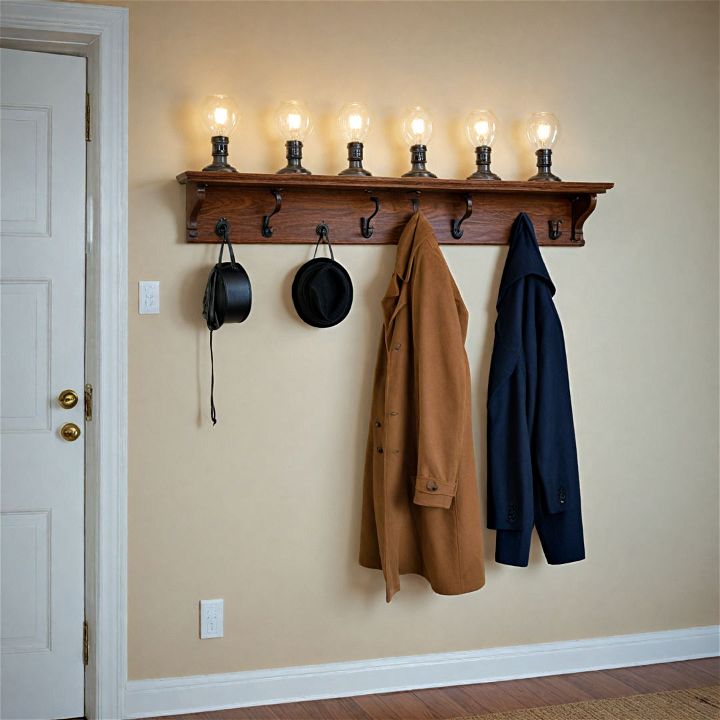 multi functional coat rack lights