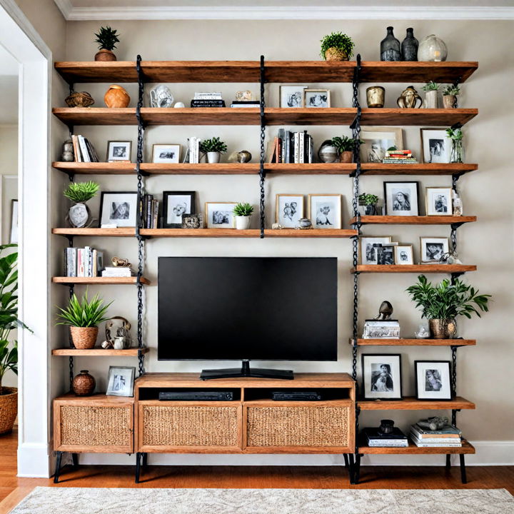 multi layered shelving for practical storage