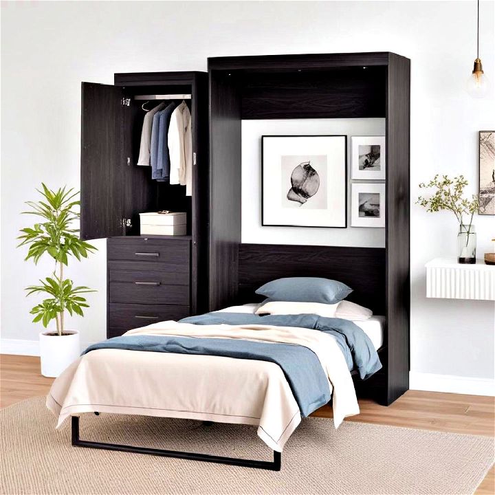 murphy bed concealed within a cabinet