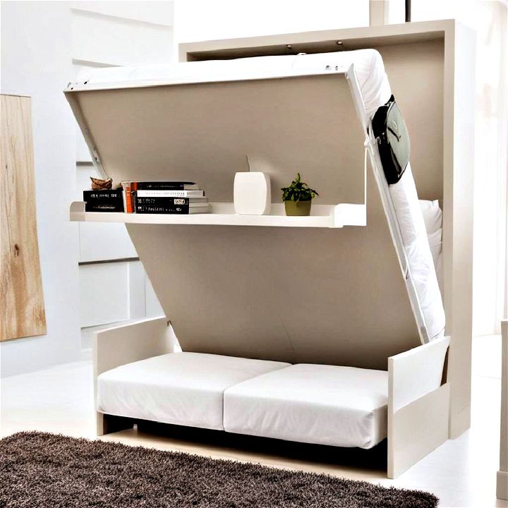 murphy bed with drop down seating
