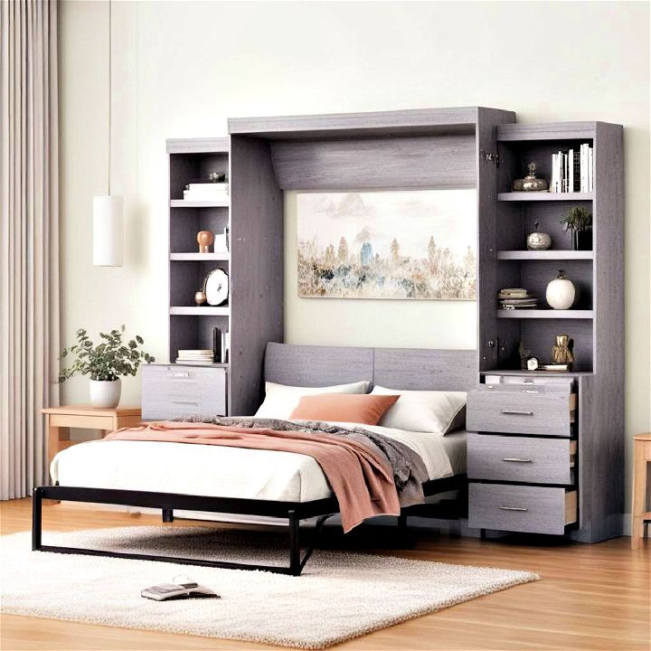 murphy bed with storage drawers