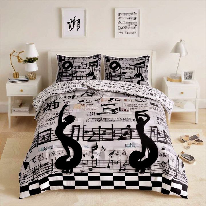 music and dance themed bedroom
