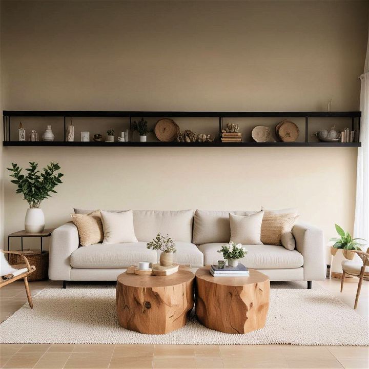 natural materials beige living room