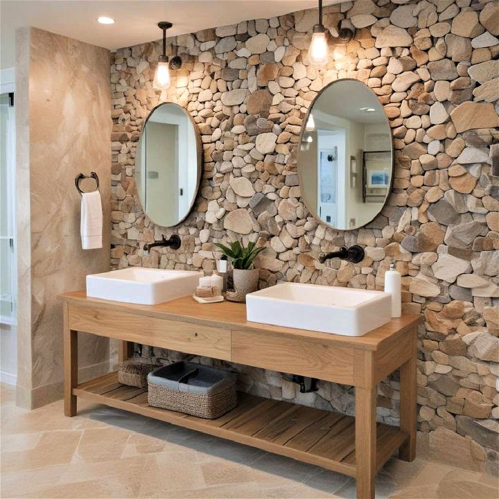 natural stone elements bathroom