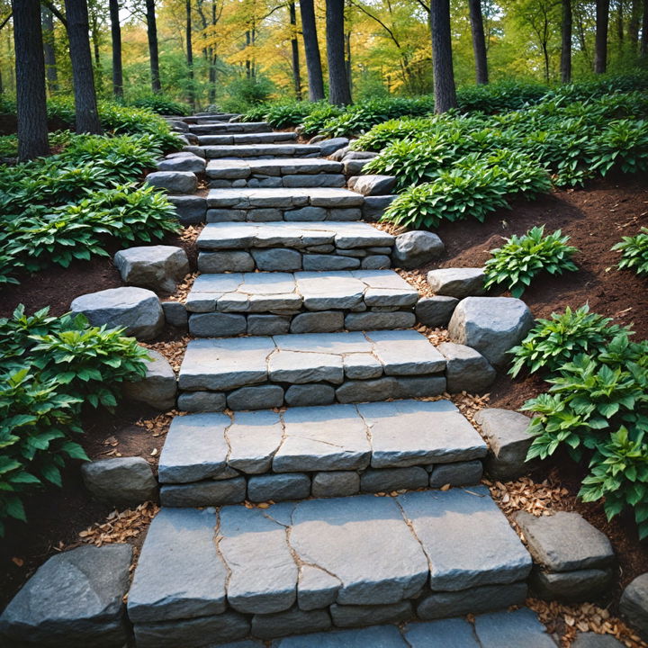 natural stone steps walkway