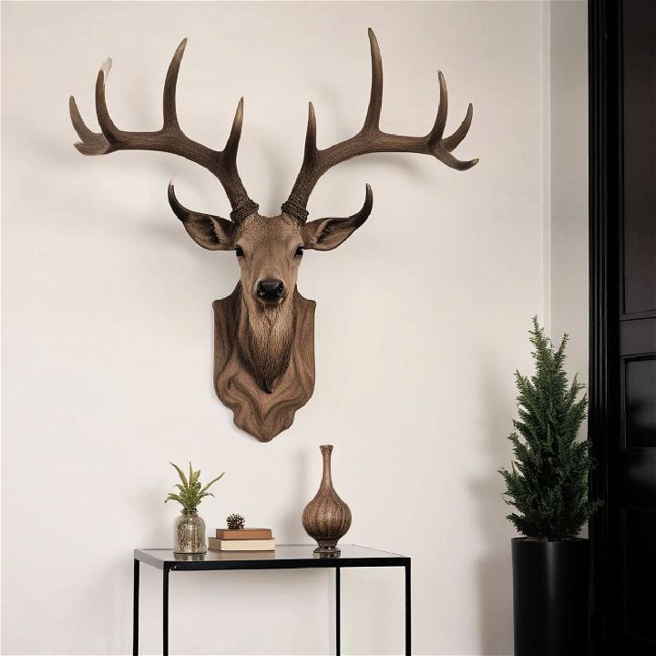 nature inspired antler wall