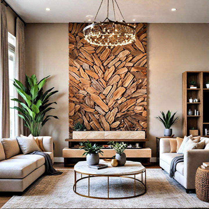 nature inspired living room décor