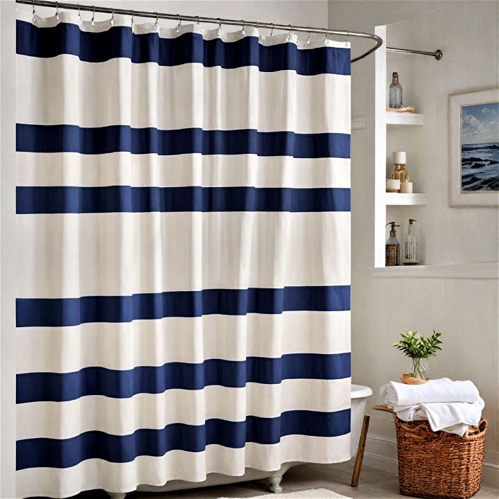 nautical stripes shower curtains